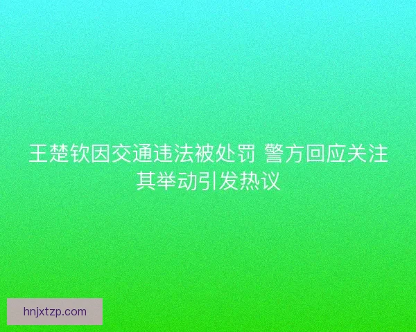 王楚钦因交通违法被处罚 警方回应关注其举动引发热议